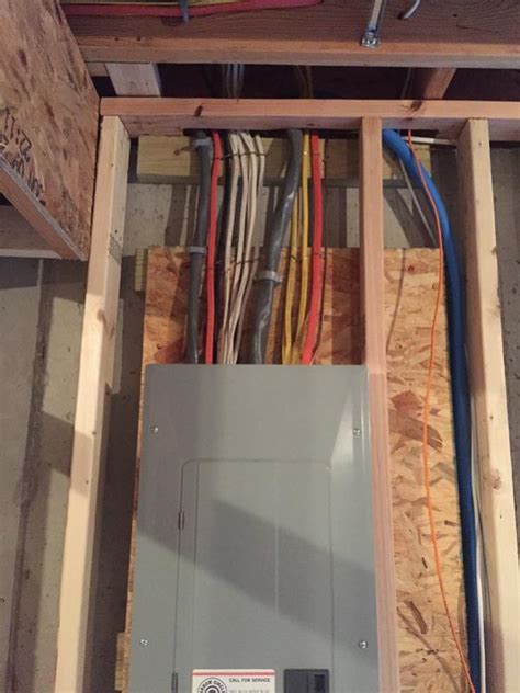 framing out basement electrical box under window|Framing around electric panel and window.